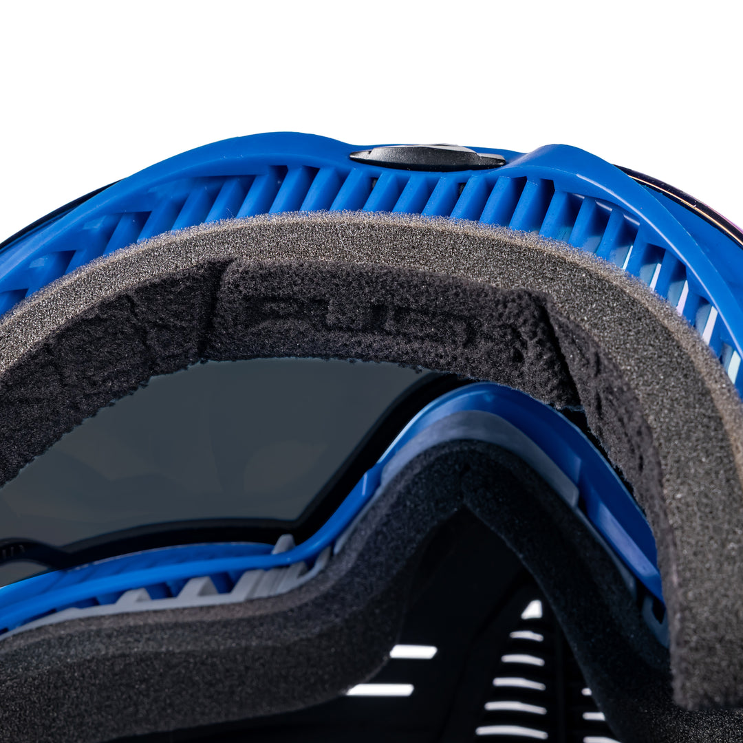 Push Unite サバゲゴーグル Unite - Camo Black/ Blue - Chrome Gold Lens + Extension